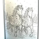 Winter Horses Coloring Book