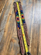 Aztec tooled leather dog collar