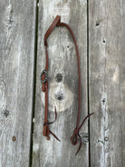 Oiled Harness Single Ear Headstall With Black Jack Buckle Horse