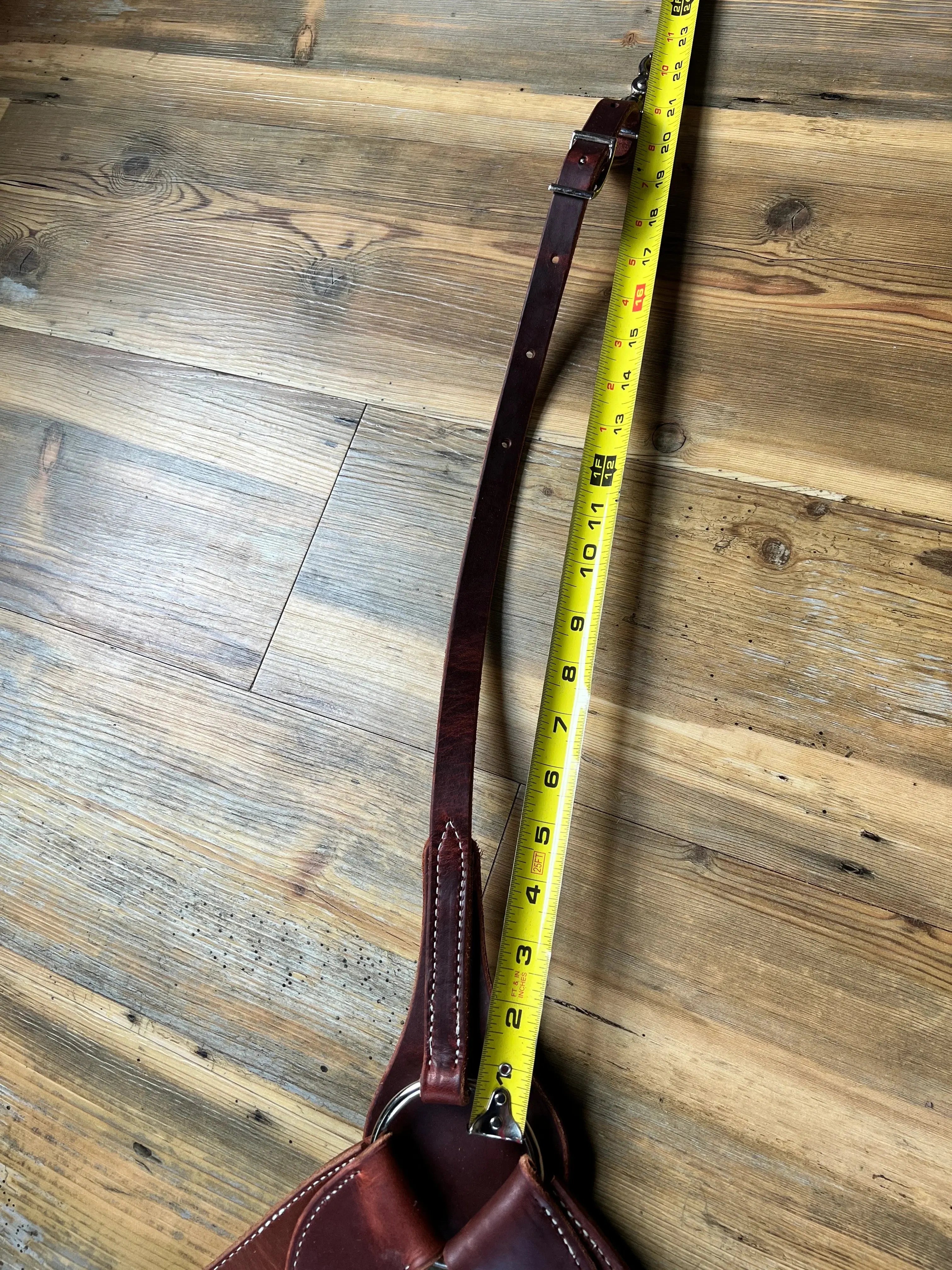 Heavy Duty Double Stitched Leather Breastcollar. Made in USA