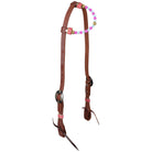 Seaside Pearl Argentina Cow Leather One Ear Headstall