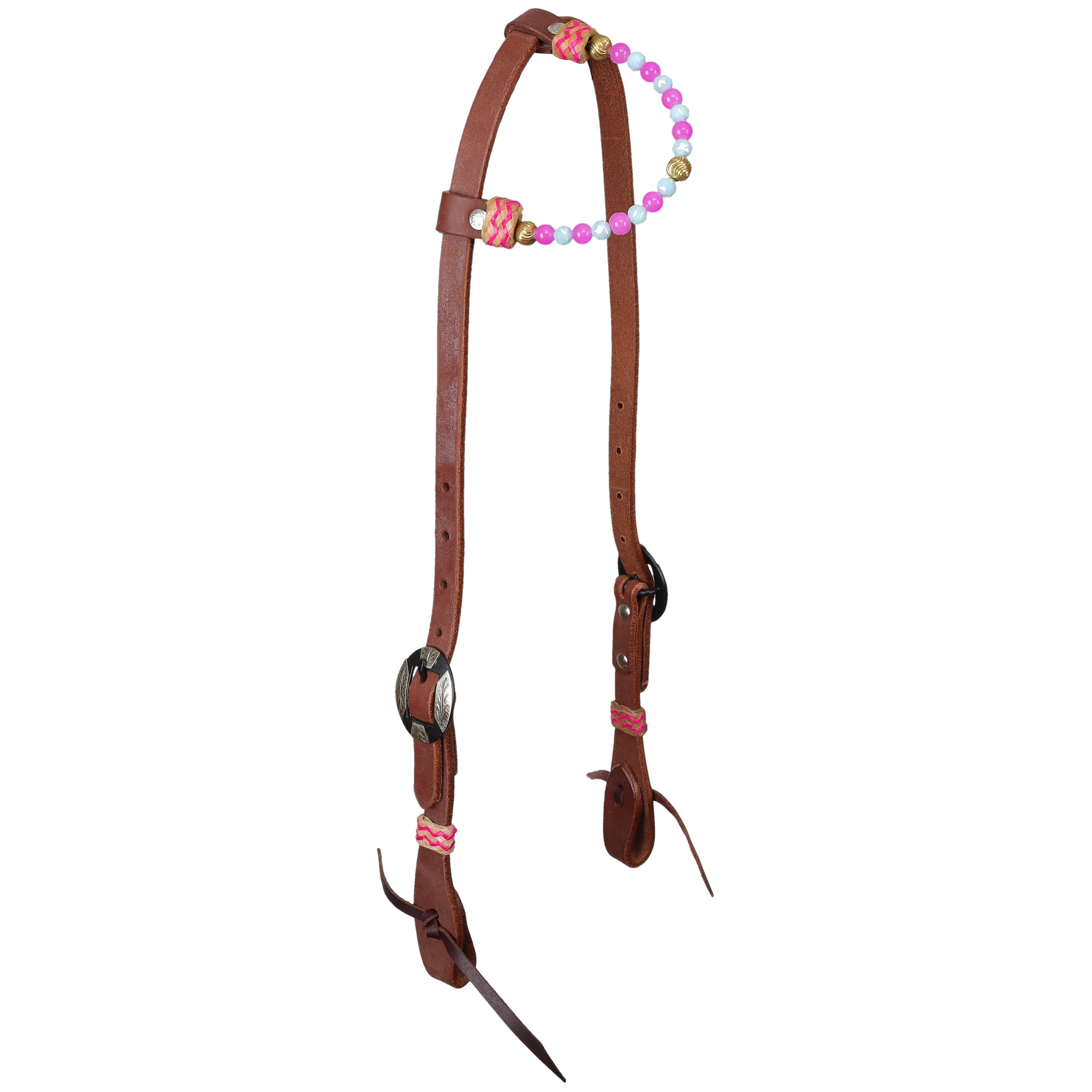 Seaside Pearl Argentina Cow Leather One Ear Headstall