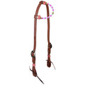Seaside Pearl Argentina Cow Leather One Ear Headstall