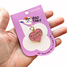 Glitter Dog ID Tag Gold Collar Charm - Pretty Bitch Dog