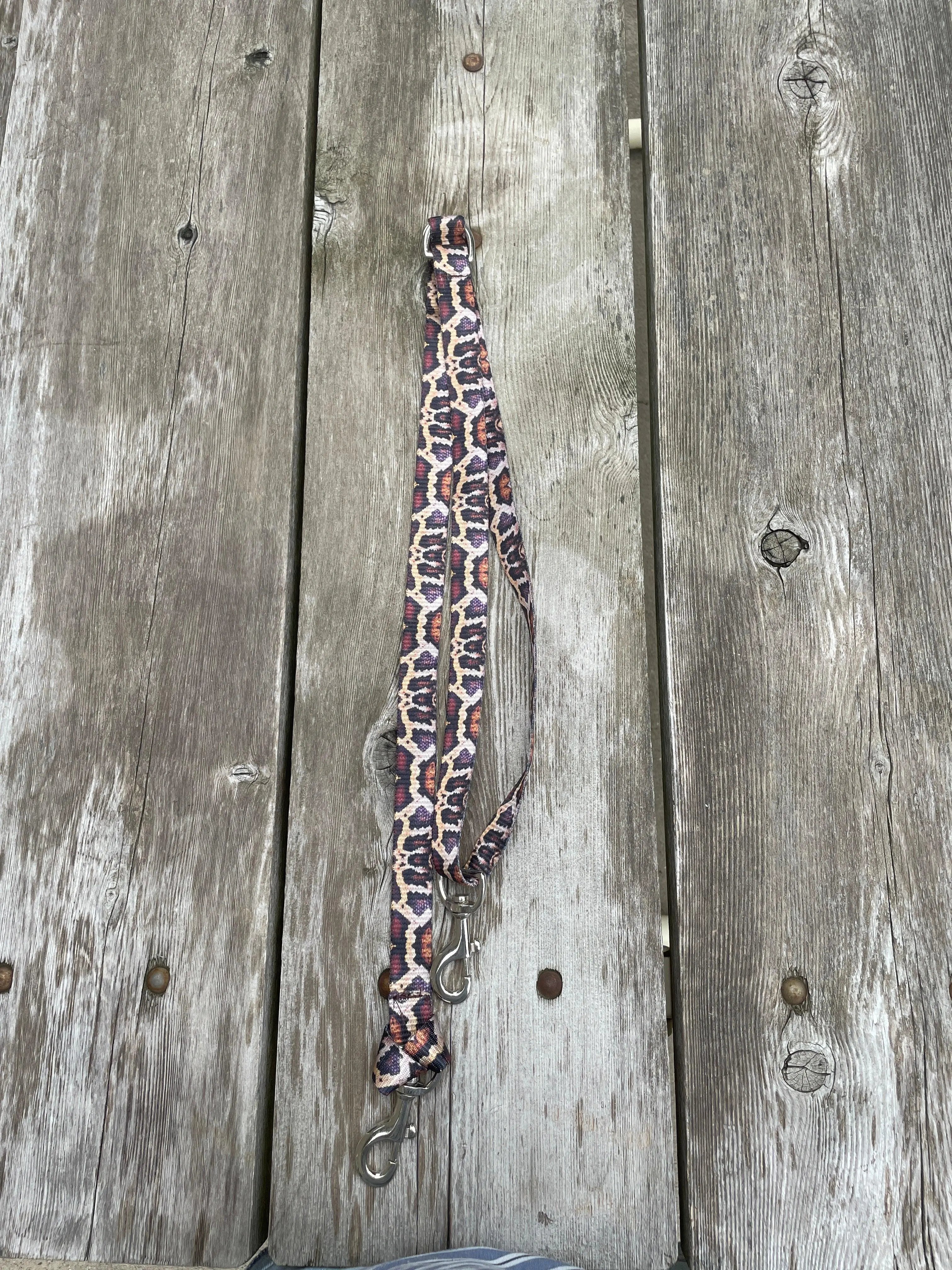Premium Nylon wither strap with Python Print Horse