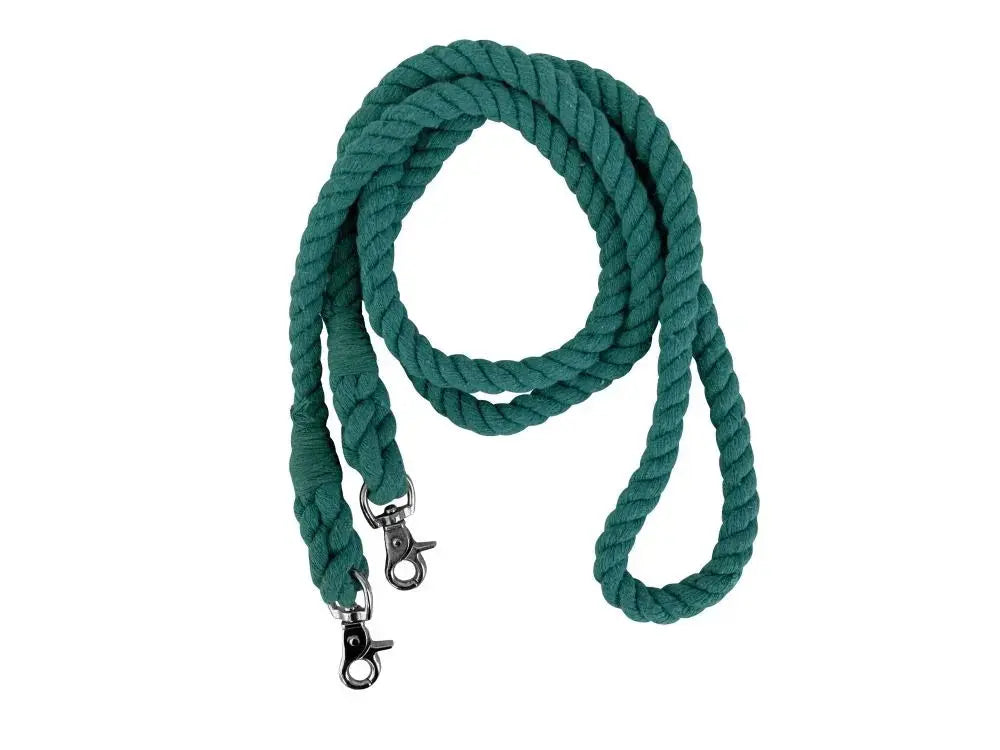 7.5ft BRAIDED COTTON BARREL REINS WITH SCISSOR SNAP ENDS Horse