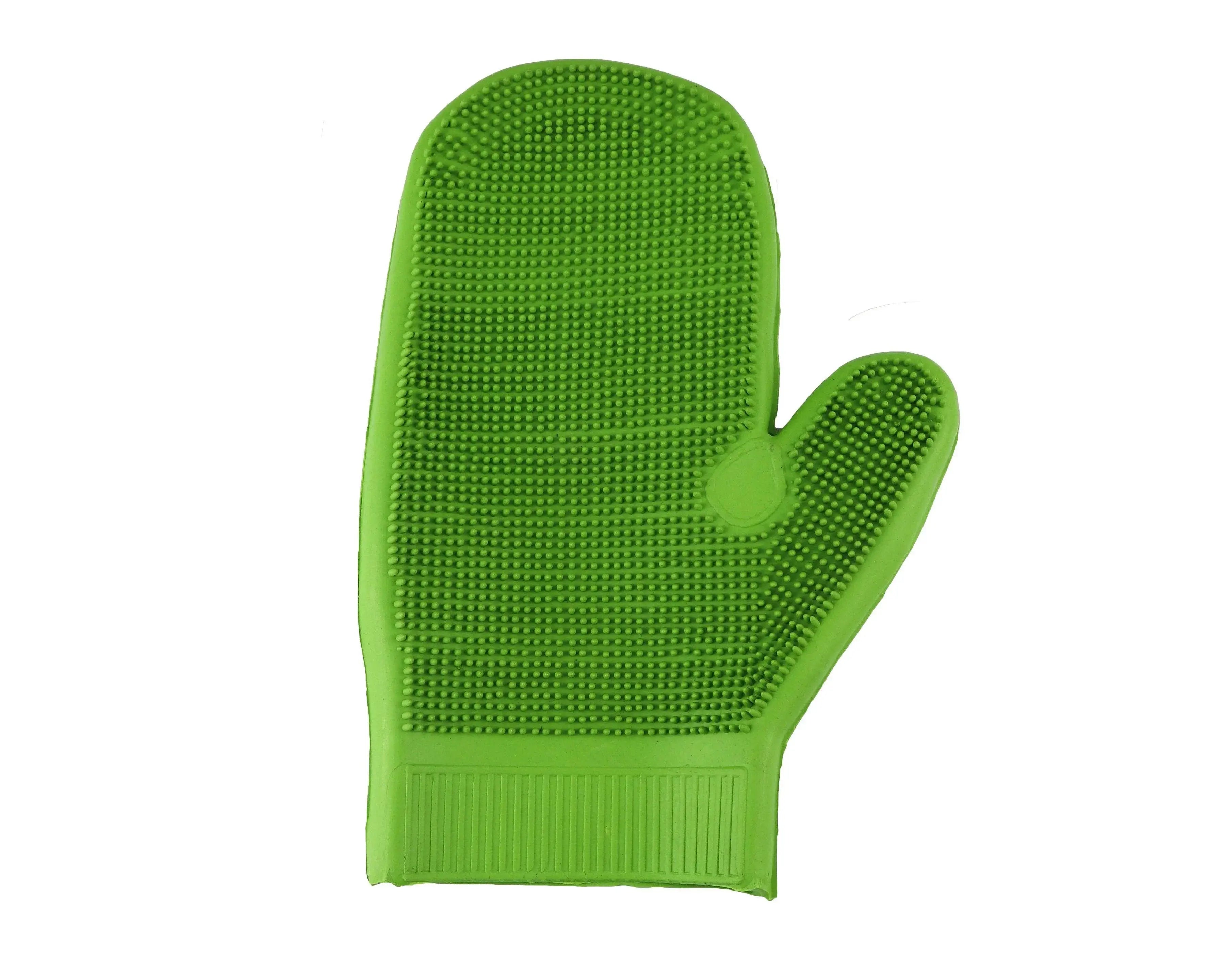 Massage Grooming Glove Lime Green Horse