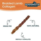 6" Braided Lamb Collagen Sticks