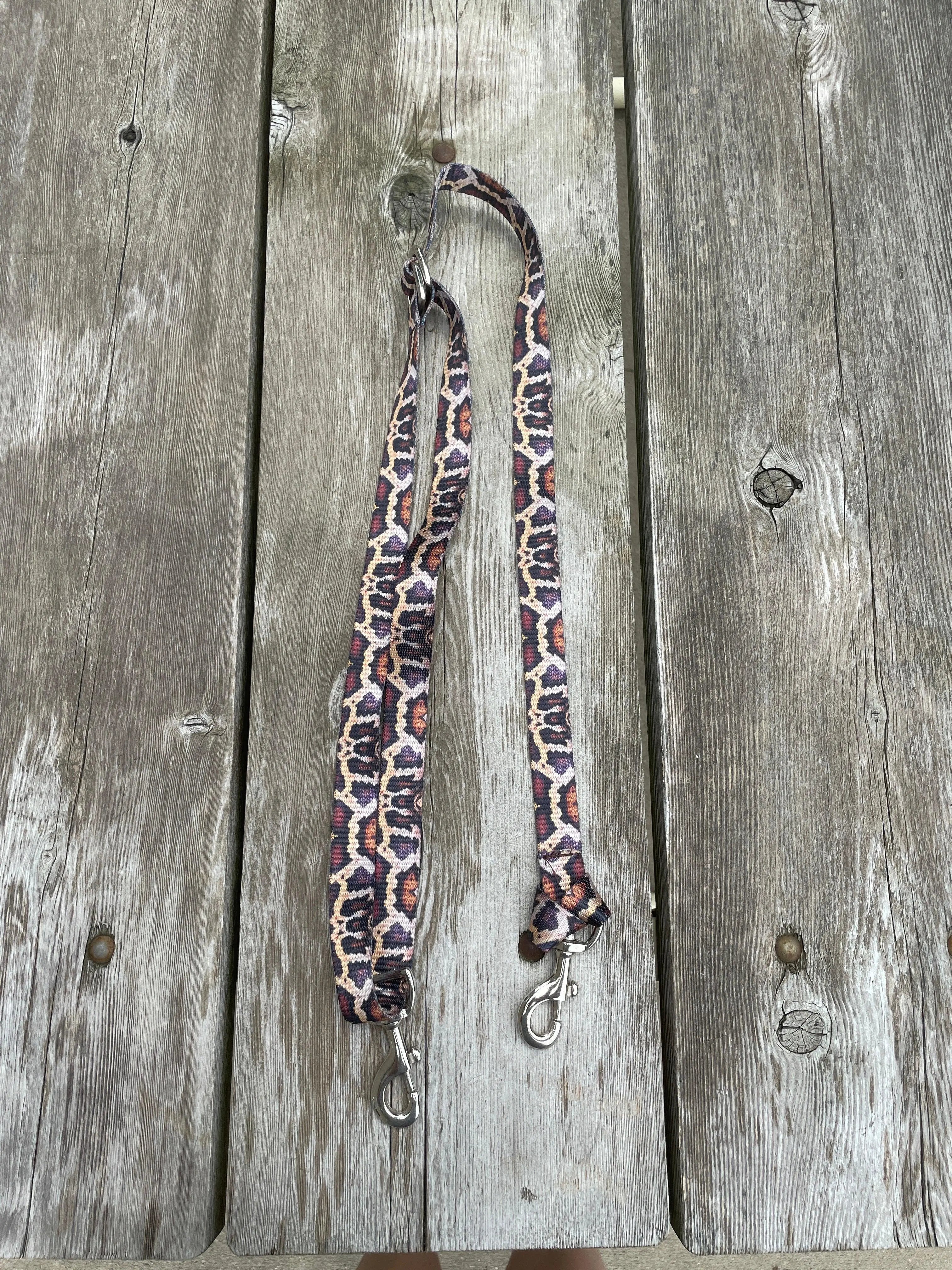 Premium Nylon wither strap with Python Print Horse