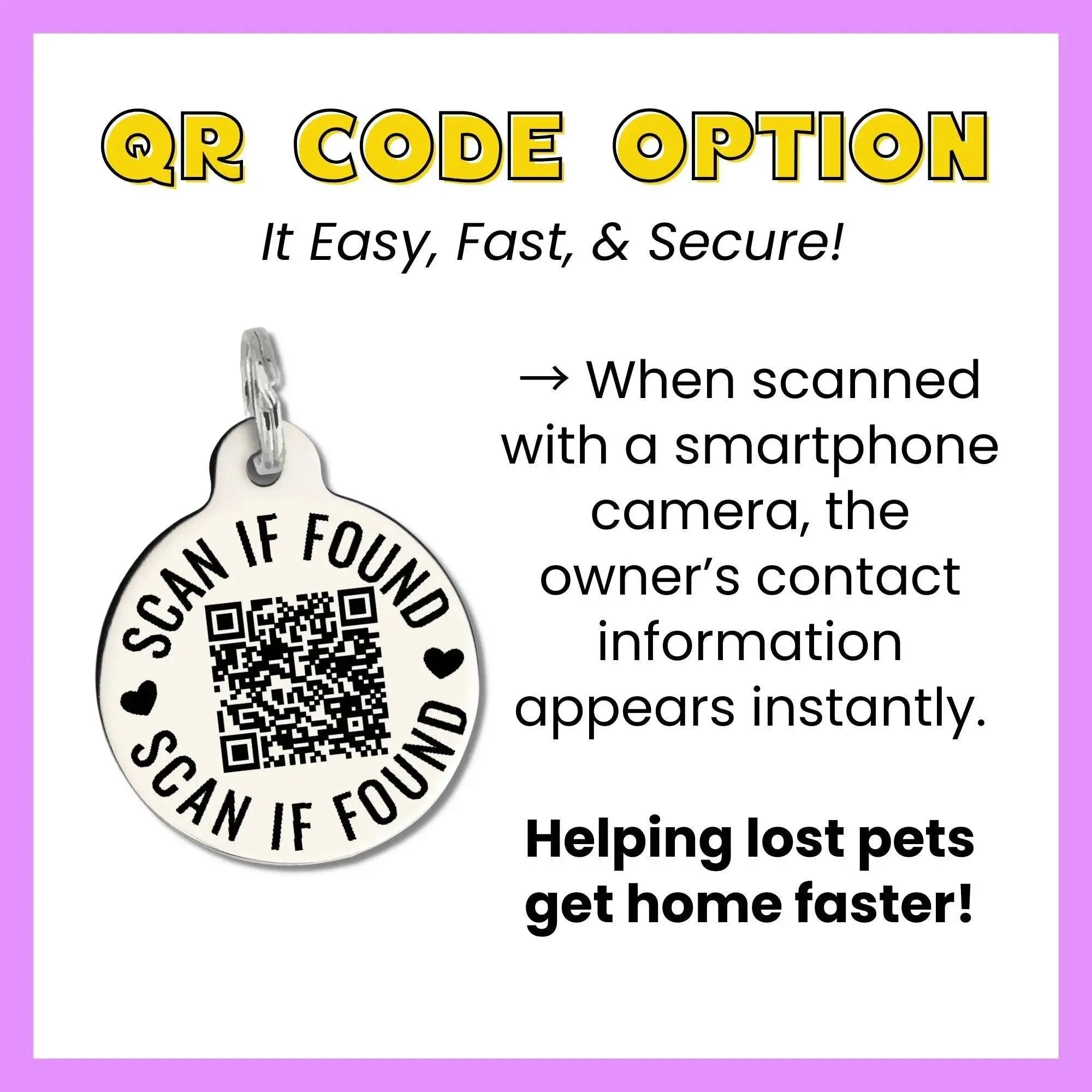 Personalized Dog Tag Scannable QR Code - Socially Impaired
