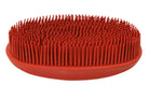 Oval Face Curry Grooming & Bathing Pet Brush Red Horse