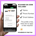 Glitter Dog ID Tag Gold Collar Charm - Pretty Bitch Dog