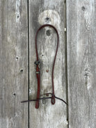 Oiled Harness Split Ear Headstall With Heritage Steer Buckle Horse
