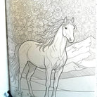 Winter Horses Coloring Book
