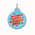 Dog ID Tag w/ Personalized QR Code - Breaking Hearts