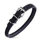 Soft Leather Round Collar 8-10" Black 1 4"