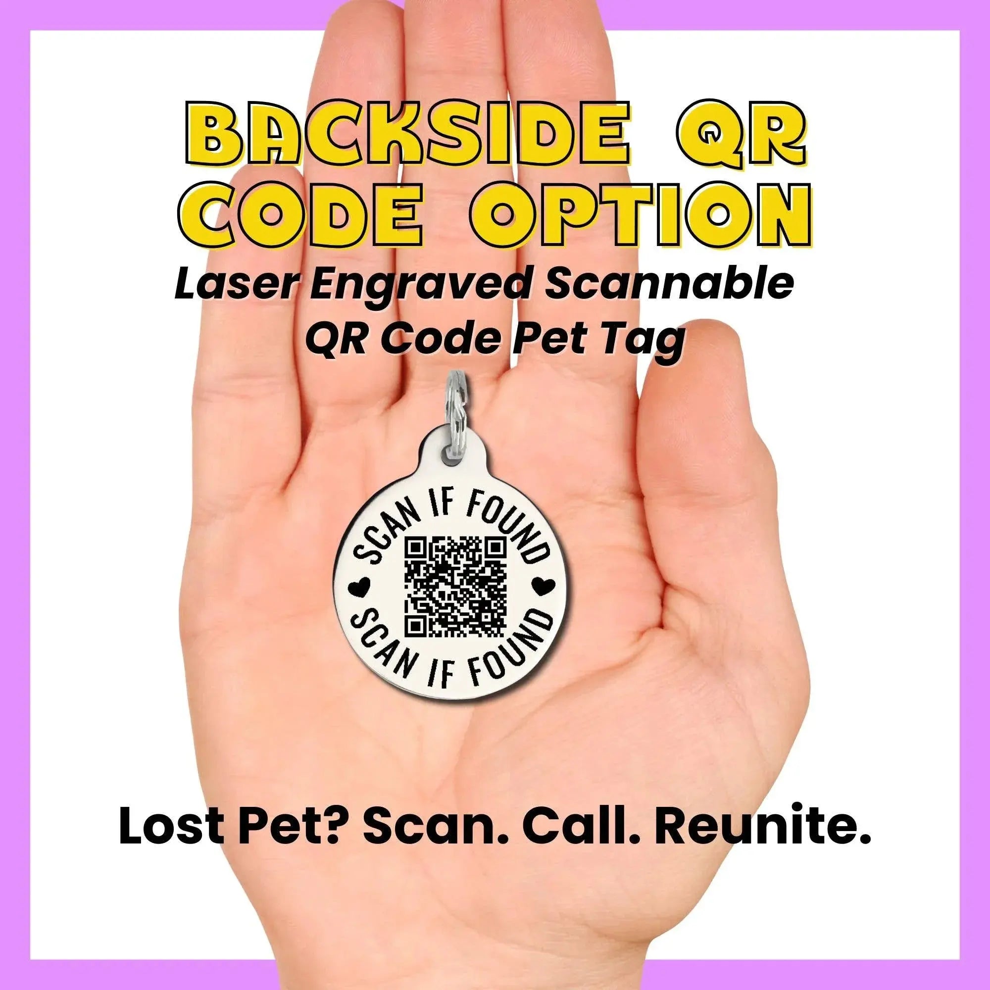 Dog ID Tag w/ Scannable QR Code - Don't F*ck with my Mom Dog