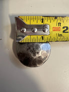 Silver hammered concho with Screw 1 1/4"