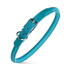 Soft Leather Round Collar Teal