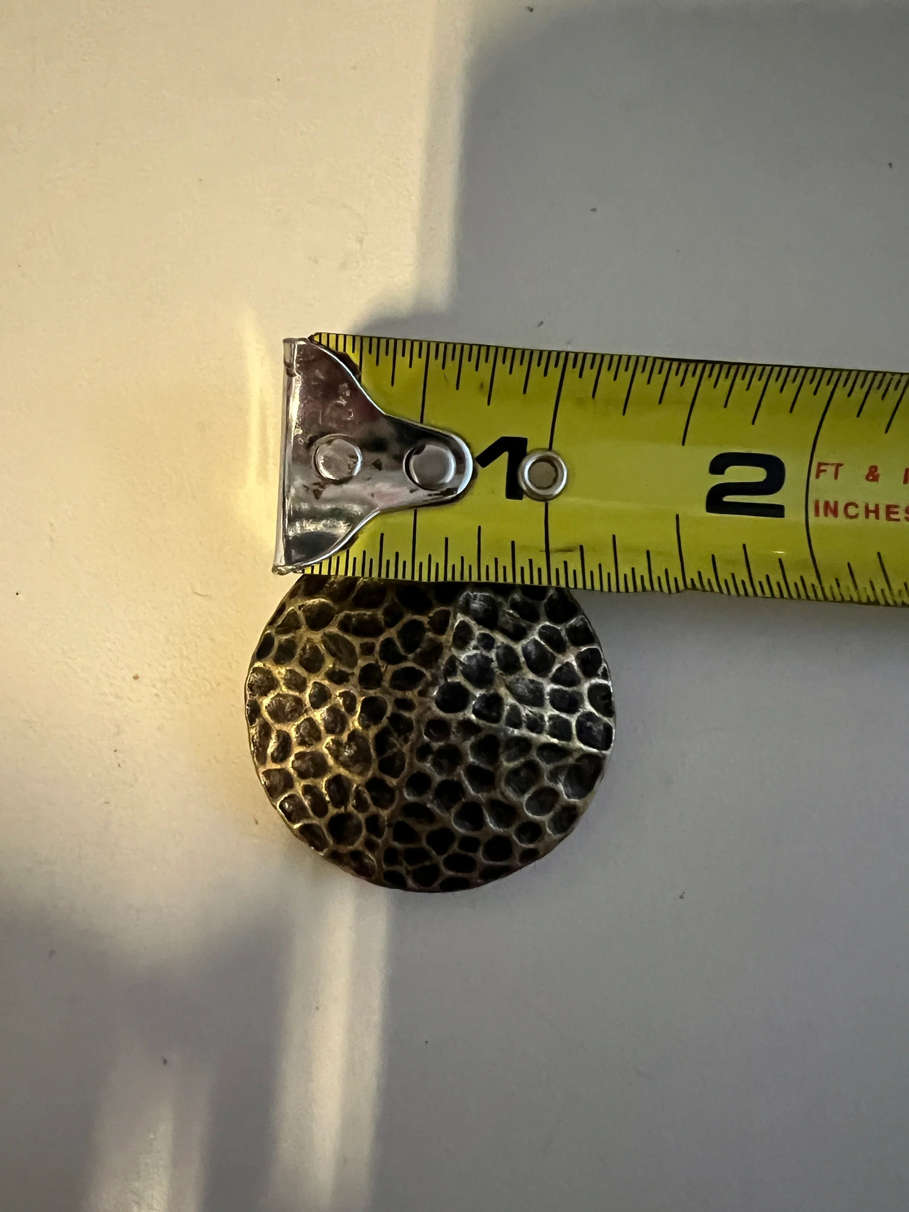 Gold Tone hammered concho with Screw- size