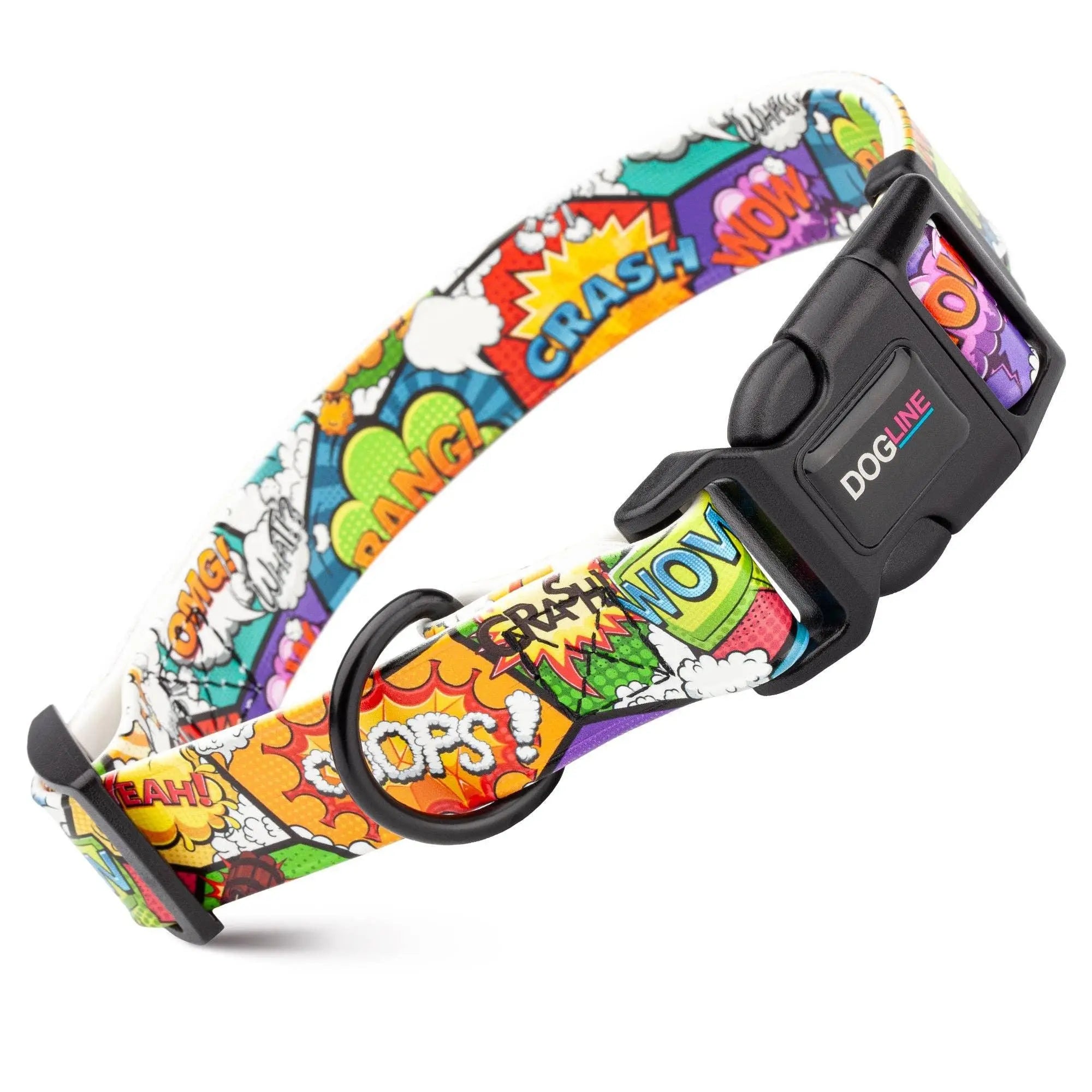 Dogline Biothane Printed Dog Collar with Quick Release Buckle Dog