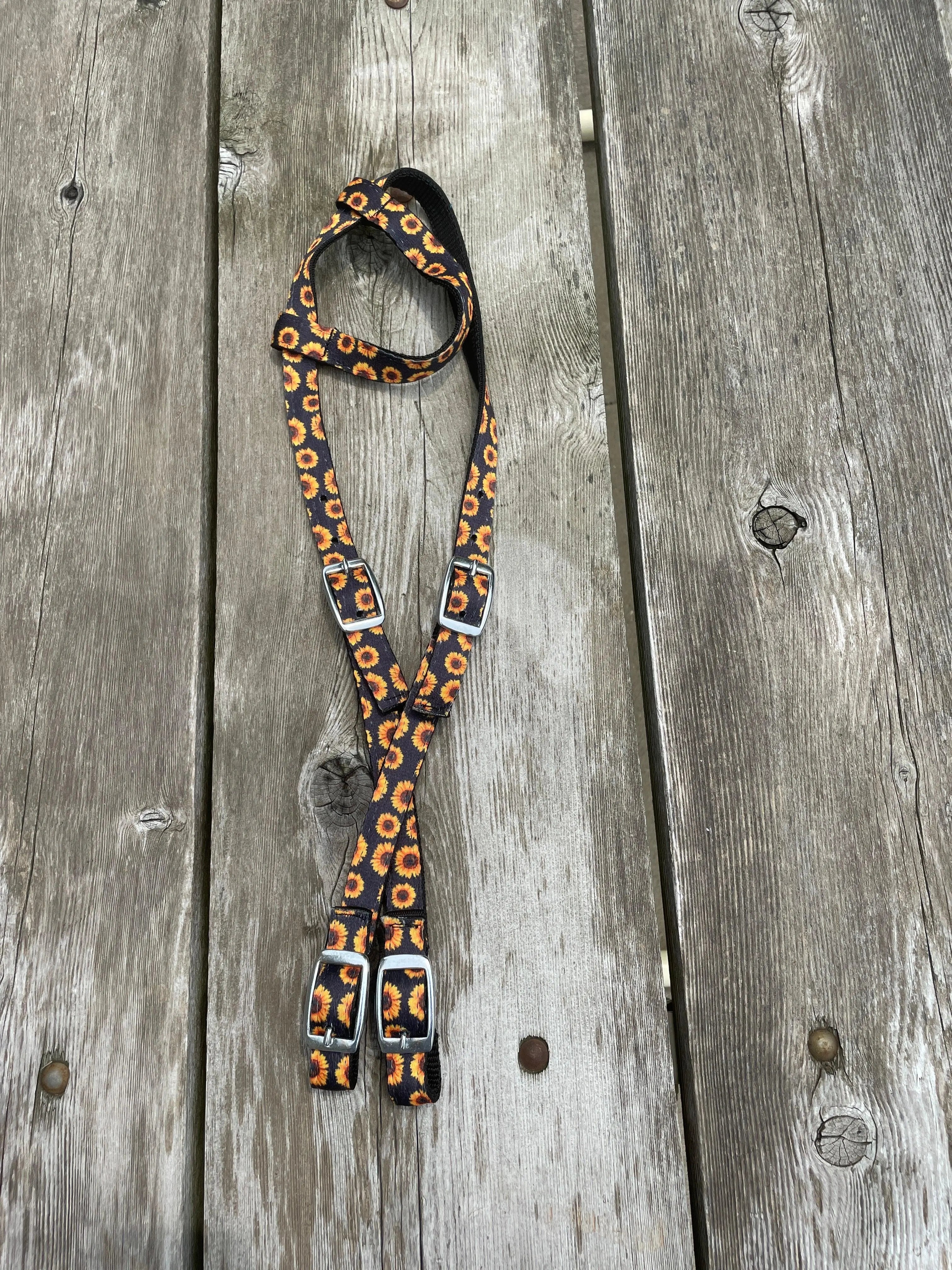 Nylon One Ear Headstall With Sunflower Design Horse