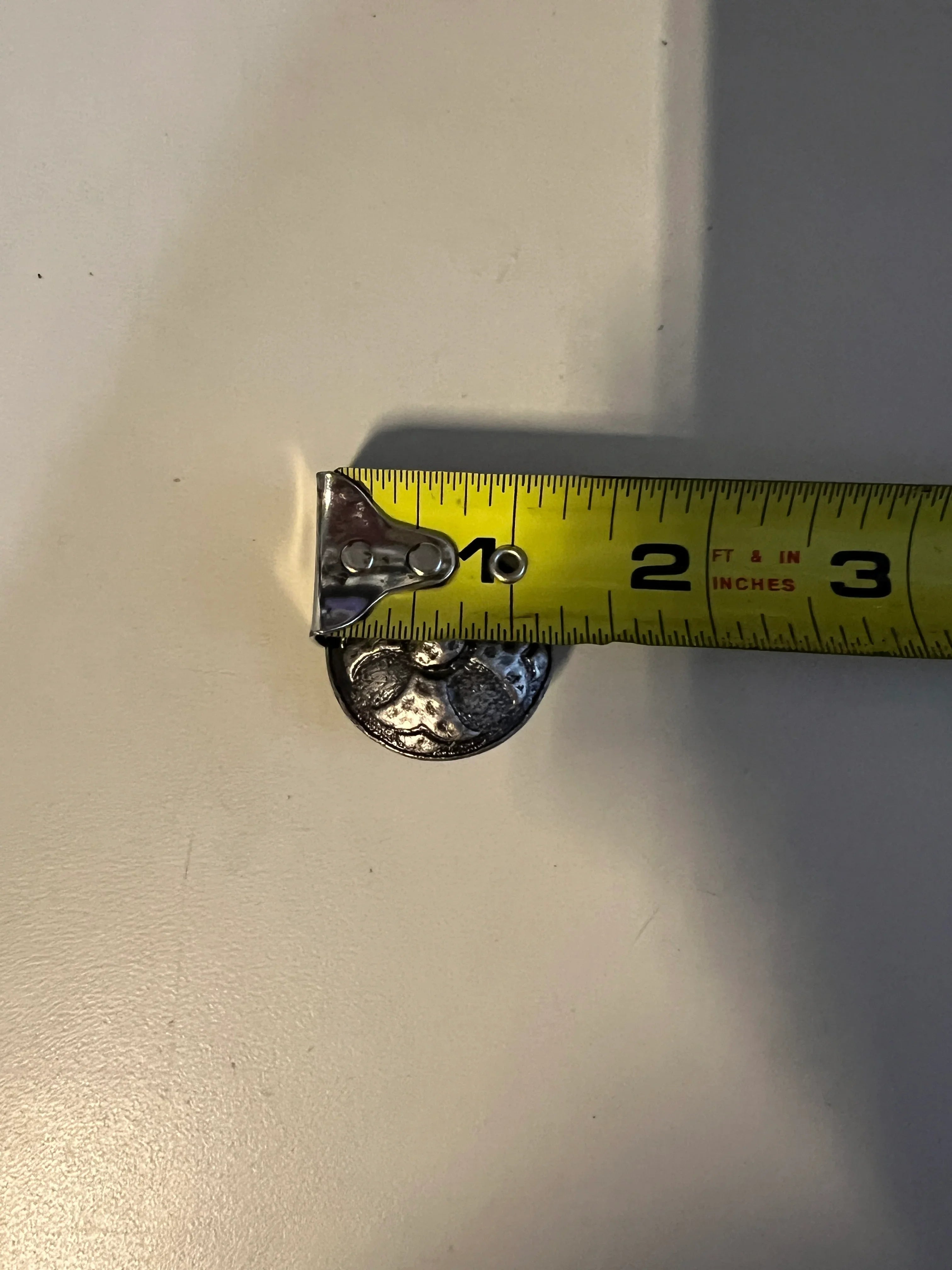 Silver Tone Embossed Concho with Screw- size