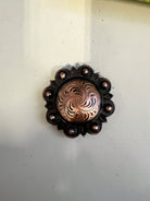 Copper engraved concho with Screw