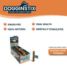 6" Braided Lamb Collagen Sticks