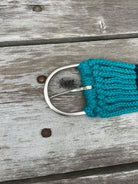 Pony / Mini 9 strand western teal rope girth with center D rings