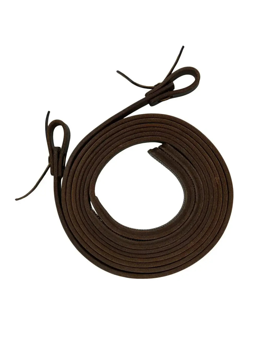 8' x 5/8" Oiled Harness Leather Split Reins with Weighted Ends Made in USA Horse