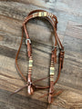Rawhide Argentina Cow Leather Browband Headstall - Small Horse, Large Pony