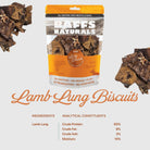 All-Natural Premium Lamb Lung Biscuits Dog Chews (4oz Bag) Dog