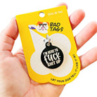 Funny Dog Collar Charm Pet ID Tag - Here to Fuck Shit Up