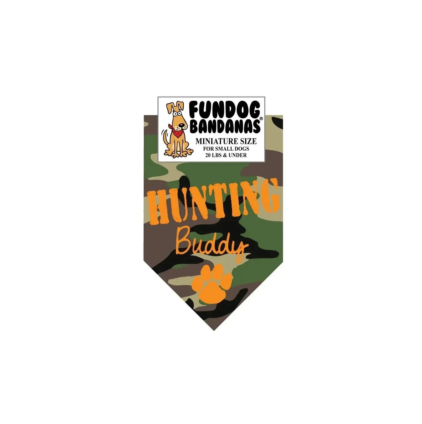 Hunting Buddy Bandana - Green Camo - Made in USA Dog