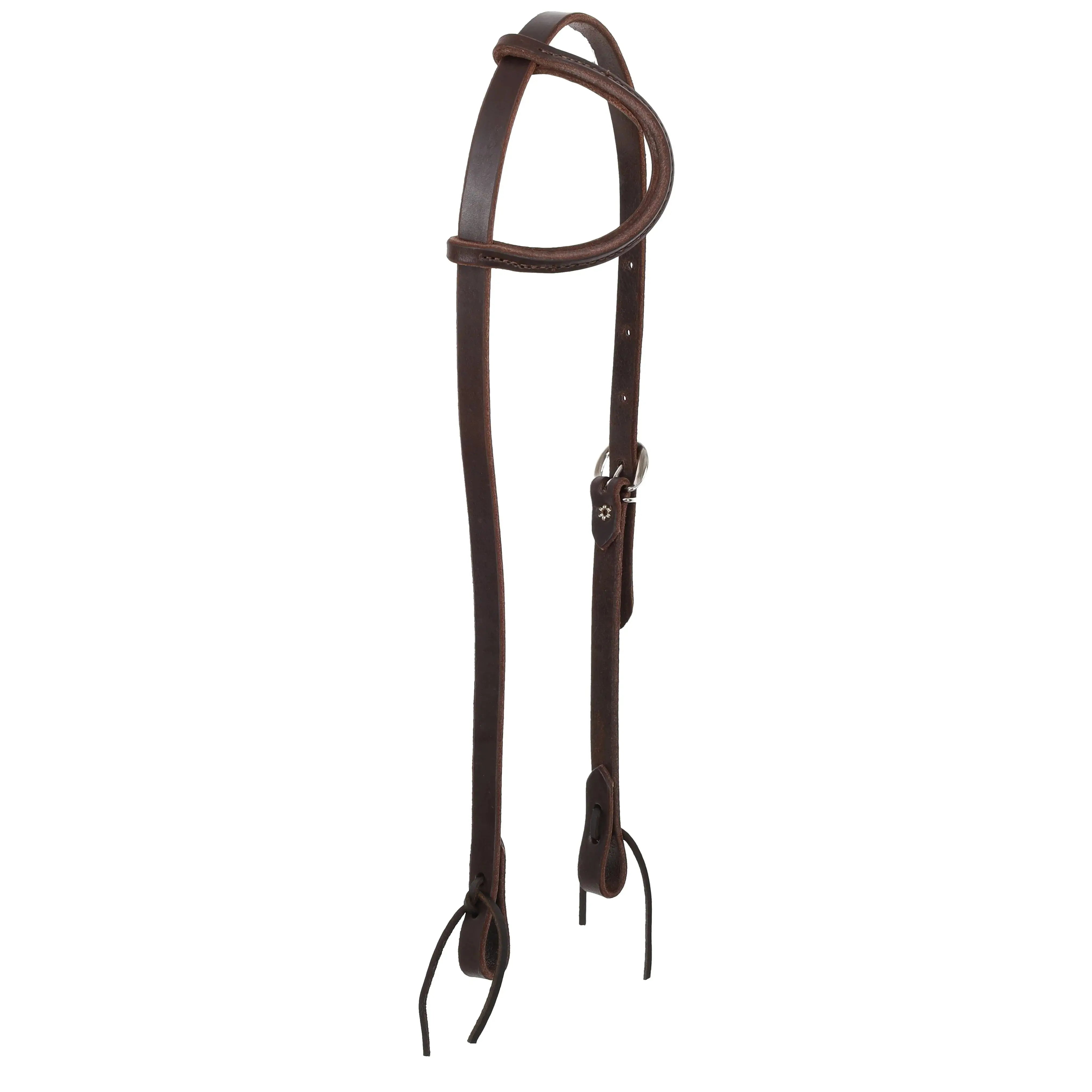 Dark Oiled Premium Harness Leather One Ear Headstall
