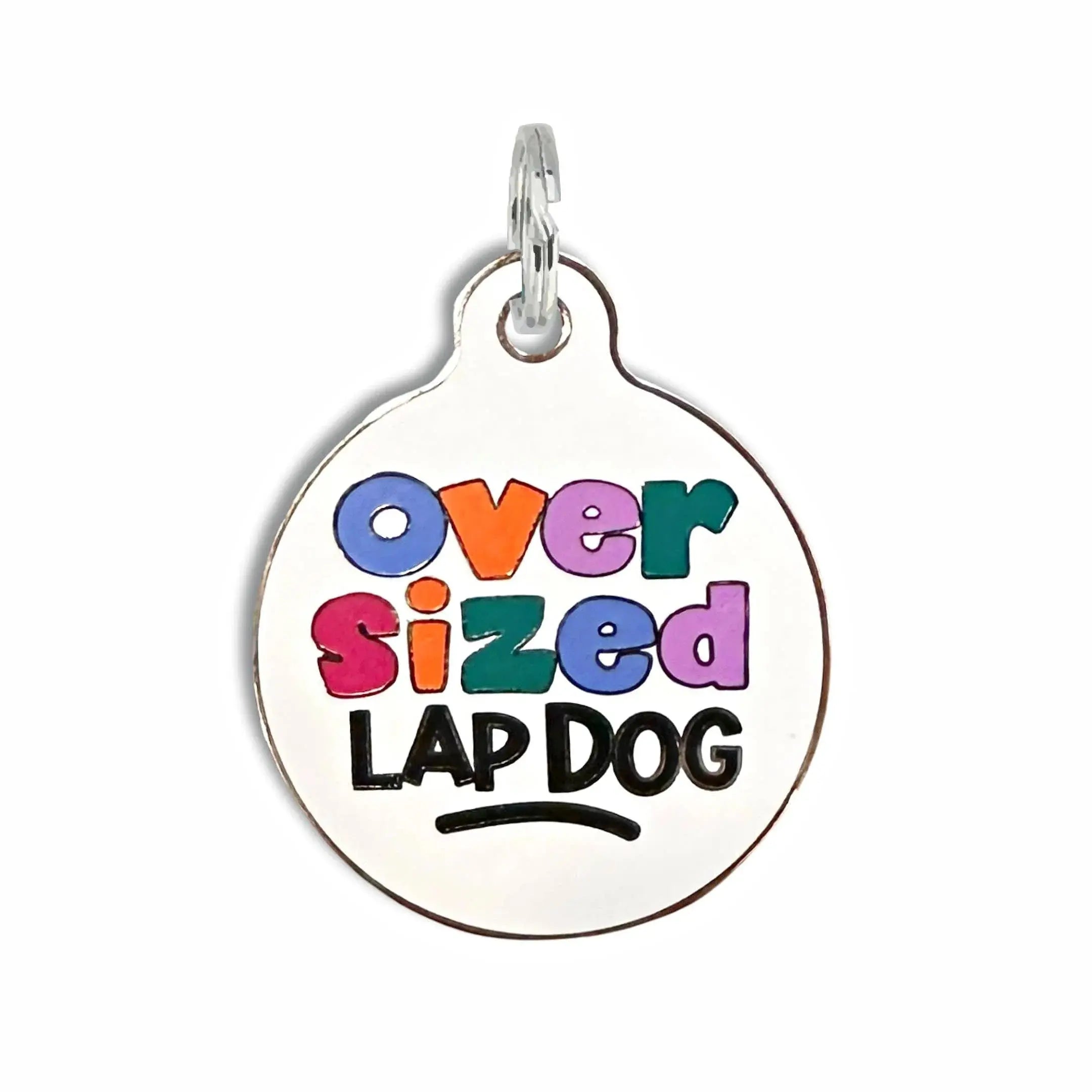 Dog ID Tag with Personalized QR Code - Oversized Lap Dog