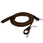 8' x 5/8" Oiled Harness Leather Split Reins with Weighted Ends Made in USA Horse