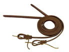 8' X 5/8" Double Stitched Harness Leather Weighted Split Reins Horse