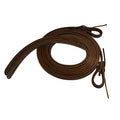 8' x 1/2" Oiled Harness Leather Split Reins with Weighted Ends- Made in USA