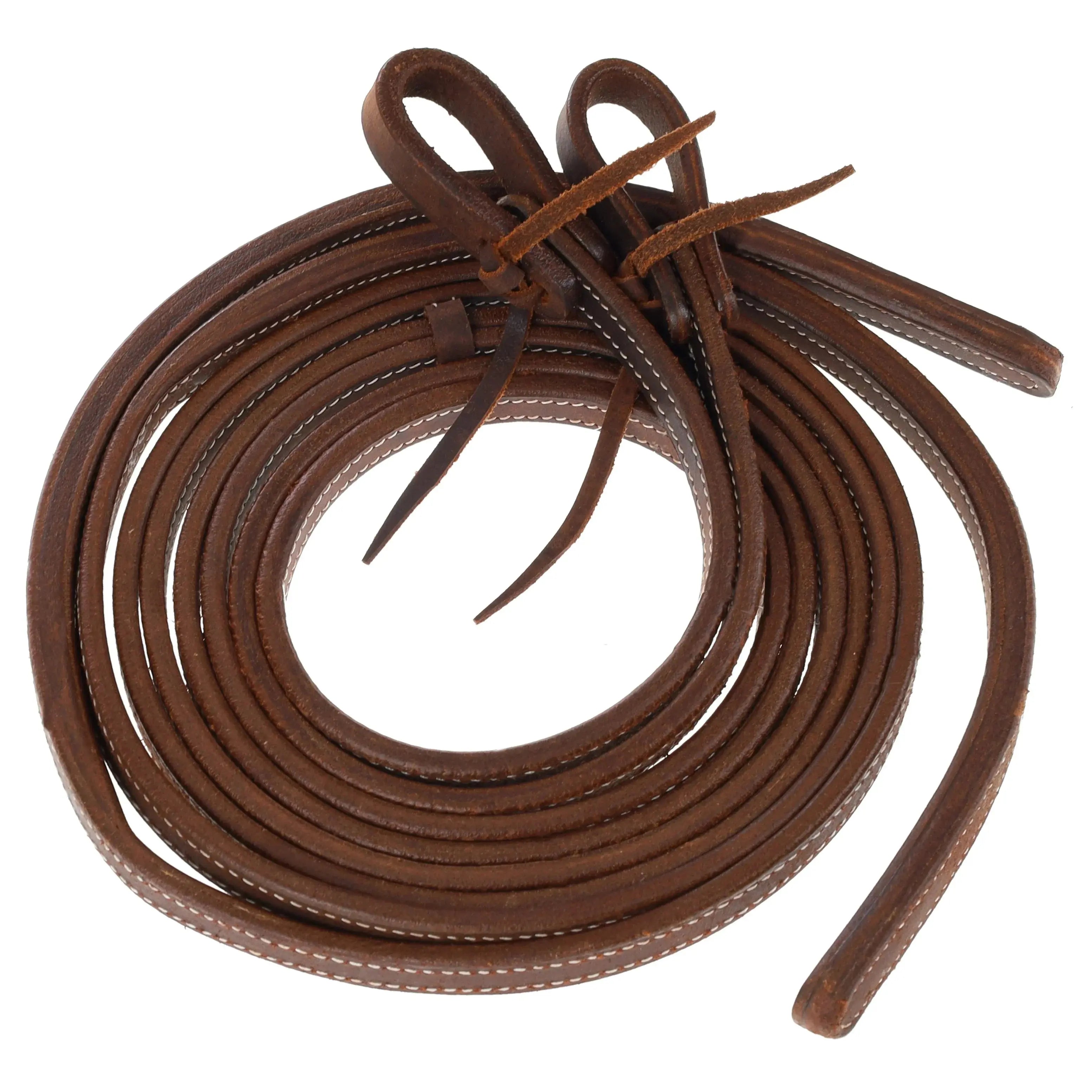 8 Ft Heavy Oiled Split Reins with Weighted Ends Horse