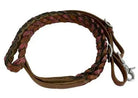 Pink Miracle Braid leather contest/roping rein with buckles Horse