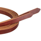 8' x 1" Harness Hot Dipped Leather Split Rein - Made in the USA Horse close up