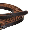 8' x 5/8" Premium Harness Leather Split Rein - Made in the USA Horse close up