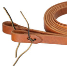 8' x 1" Premium Harness Leather Split Rein - Made in the USA Horse close up