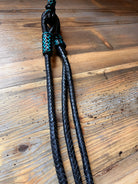 Black and Blue Rawhide 20 Plaits Romel Reins, Romal Reins 55"