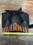 Yellow/Orange Aztec print accent horse size fly mask with ears
