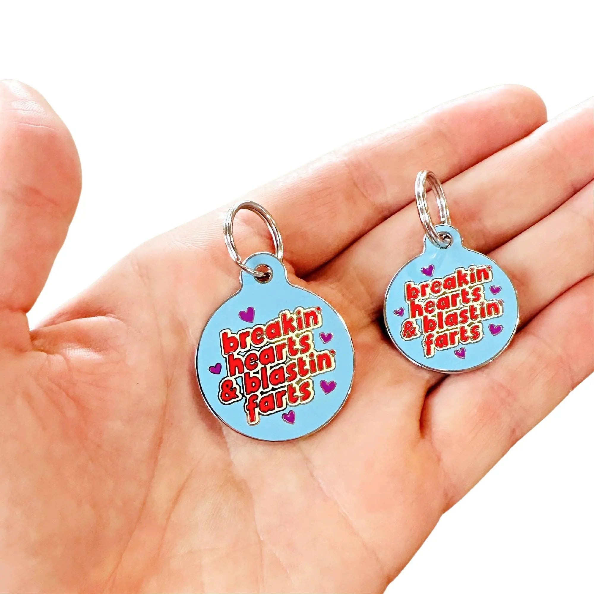 Dog ID Tag w/ Personalized QR Code - Breaking Hearts