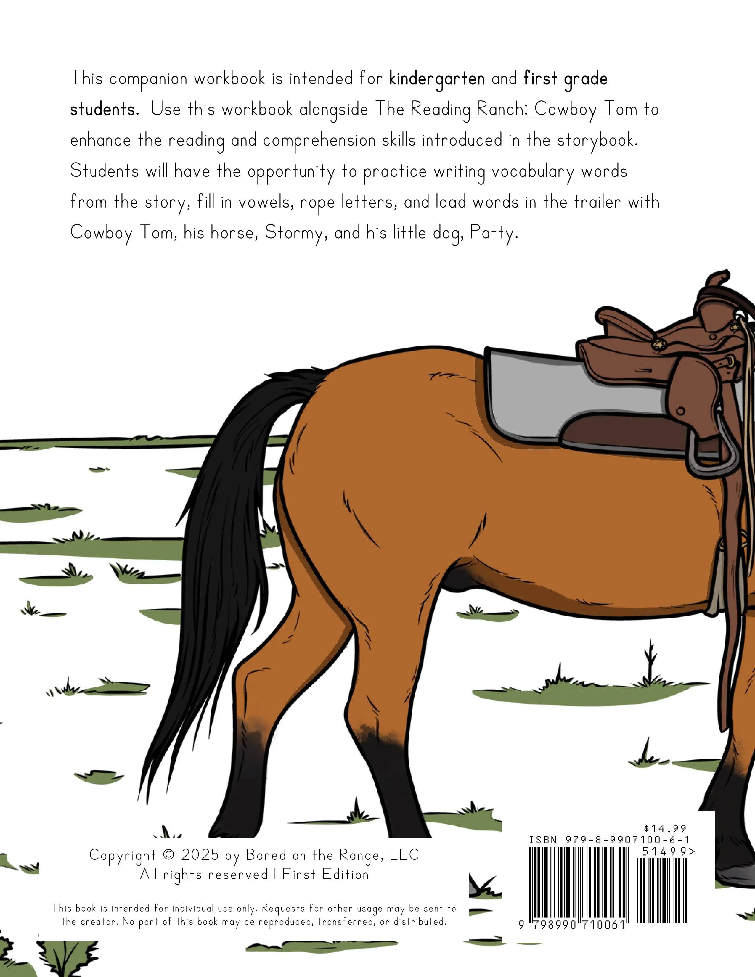 The Reading Ranch Cowboy Tom: Workbook One back