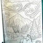 Winter Horses Coloring Book